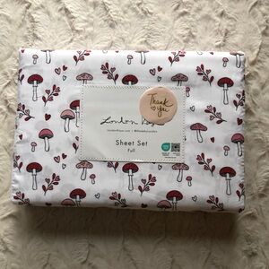 London Kaye Hearts & Mushrooms Sheet Set - FULL